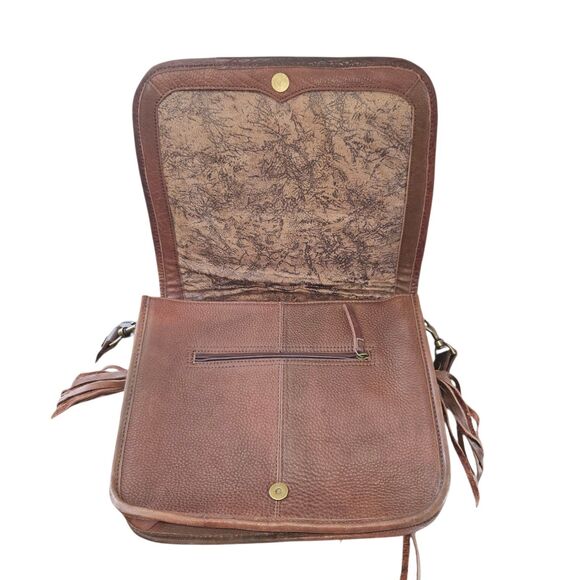 American Darling Saddle Blanket Leather Crossbody Bag Western Fringed Purse - Picture 4 of 11